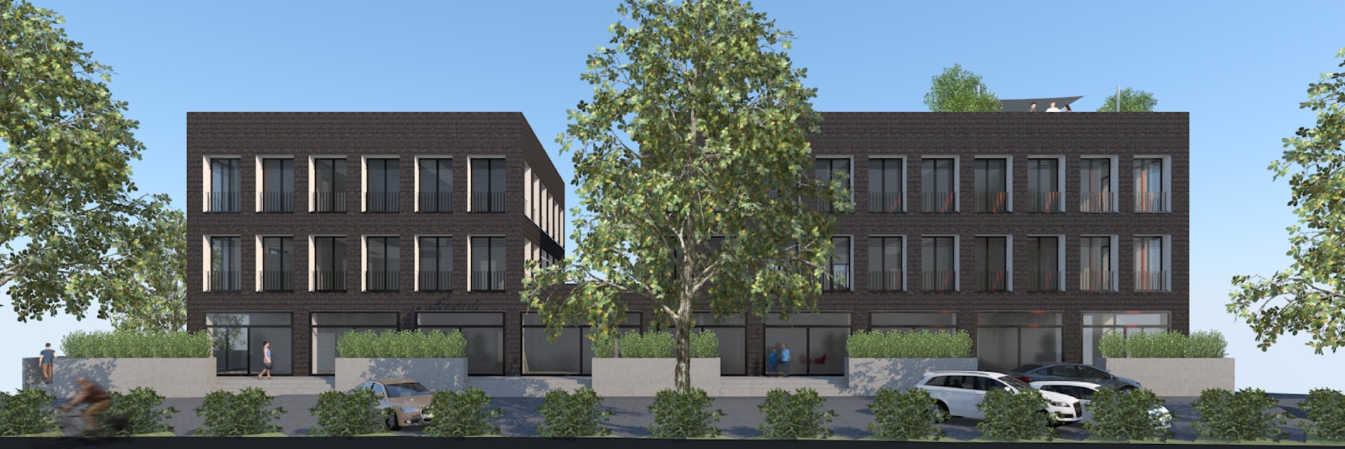 3D Rendering eines Gebäudes