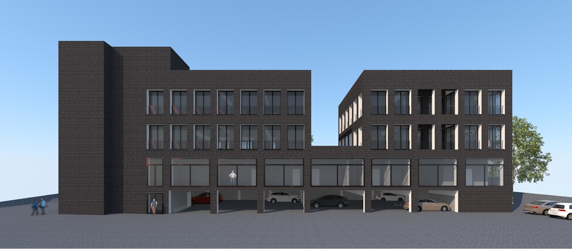 3D Rendering eines Gebäudes